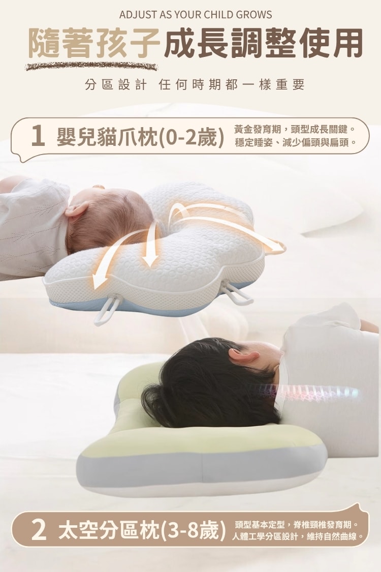 兒童貓爪定型枕