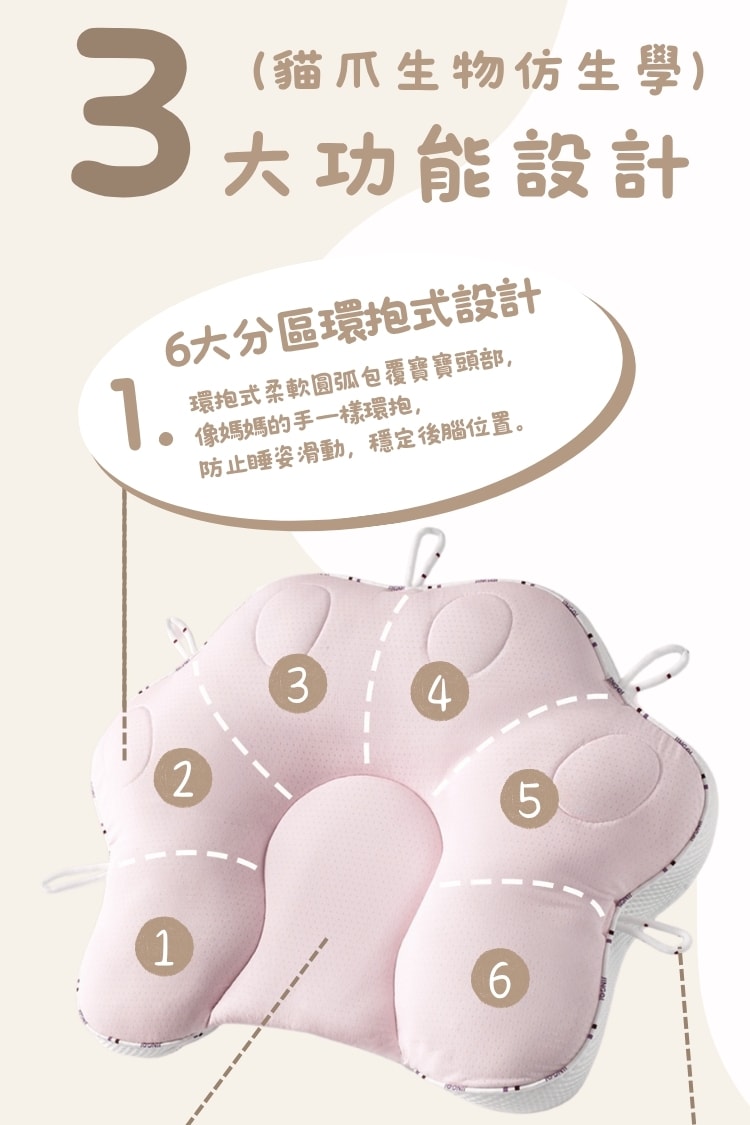 兒童貓爪定型枕