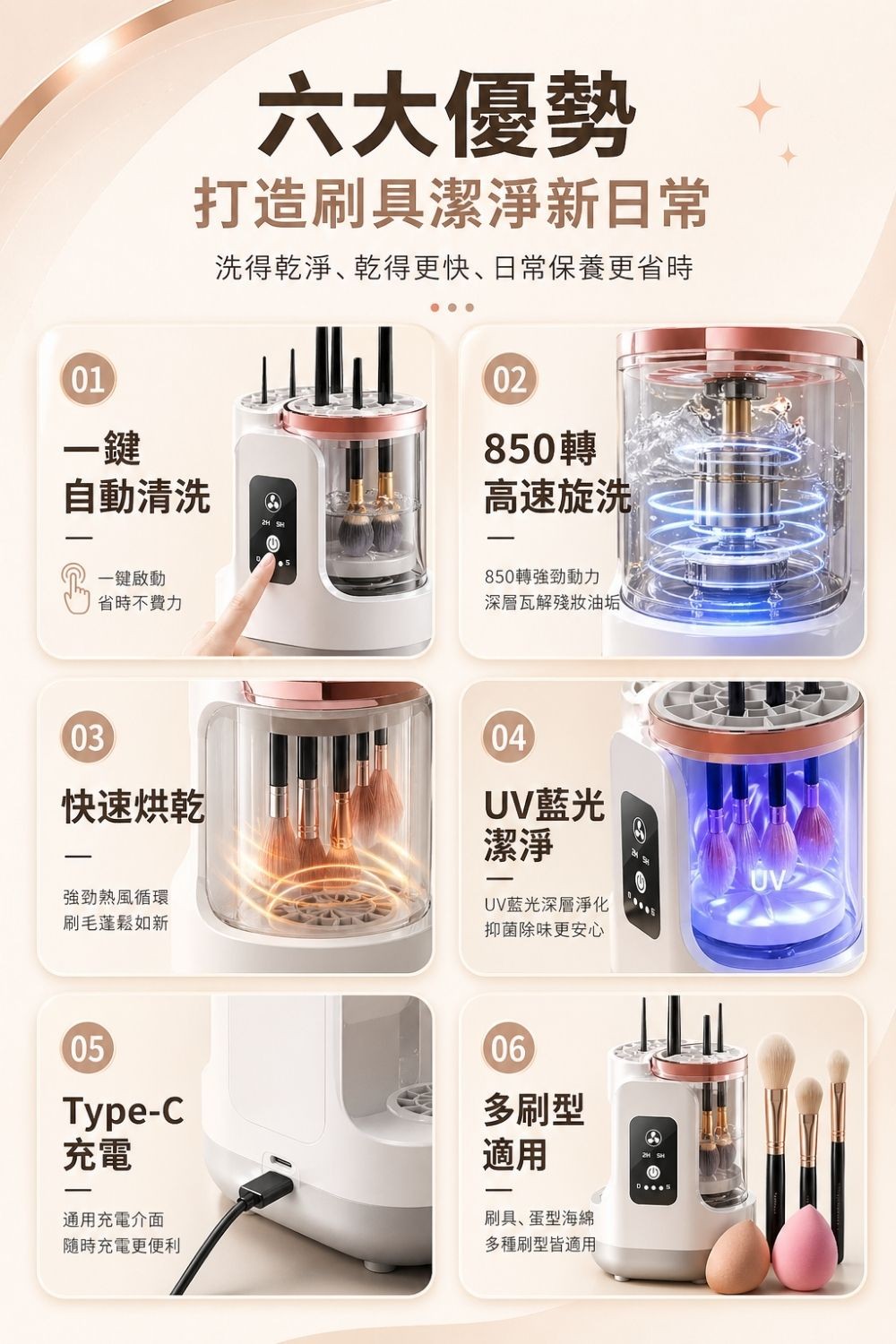 全自動刷具清潔機