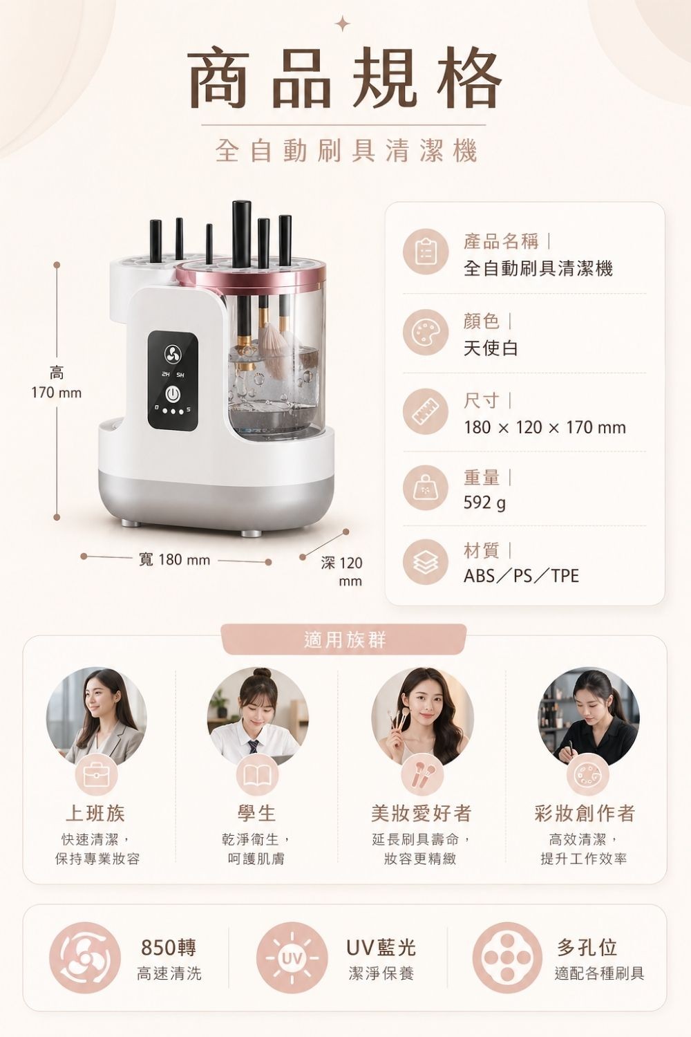 全自動刷具清潔機