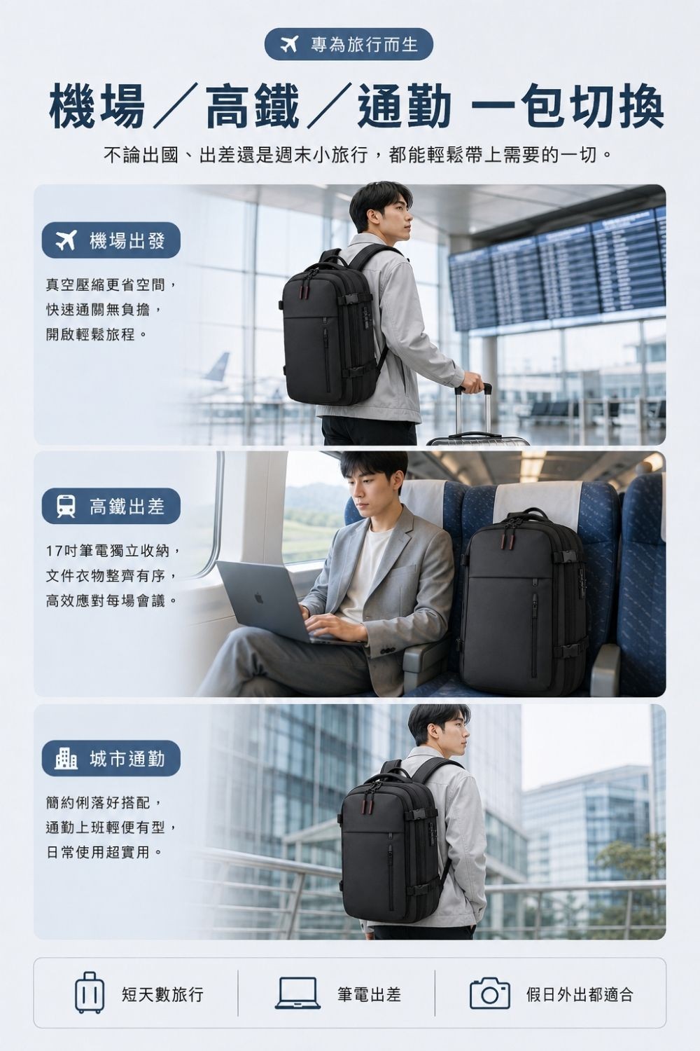 大容量真空壓縮旅行包