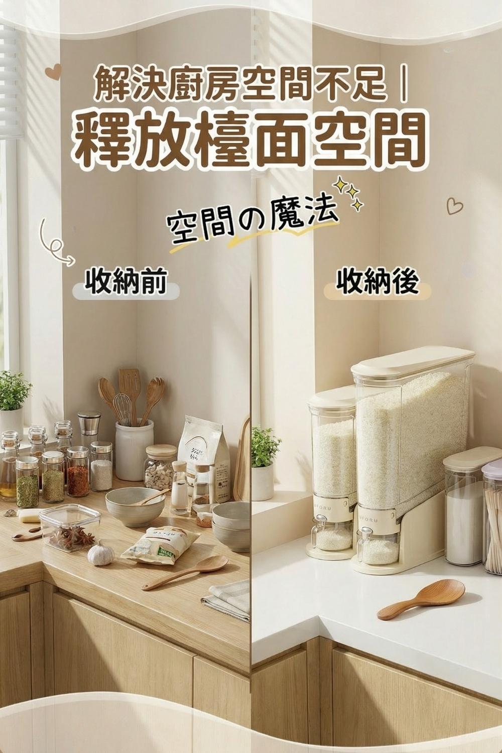 廚房空間魔術師｜極窄縫隙隱形米桶