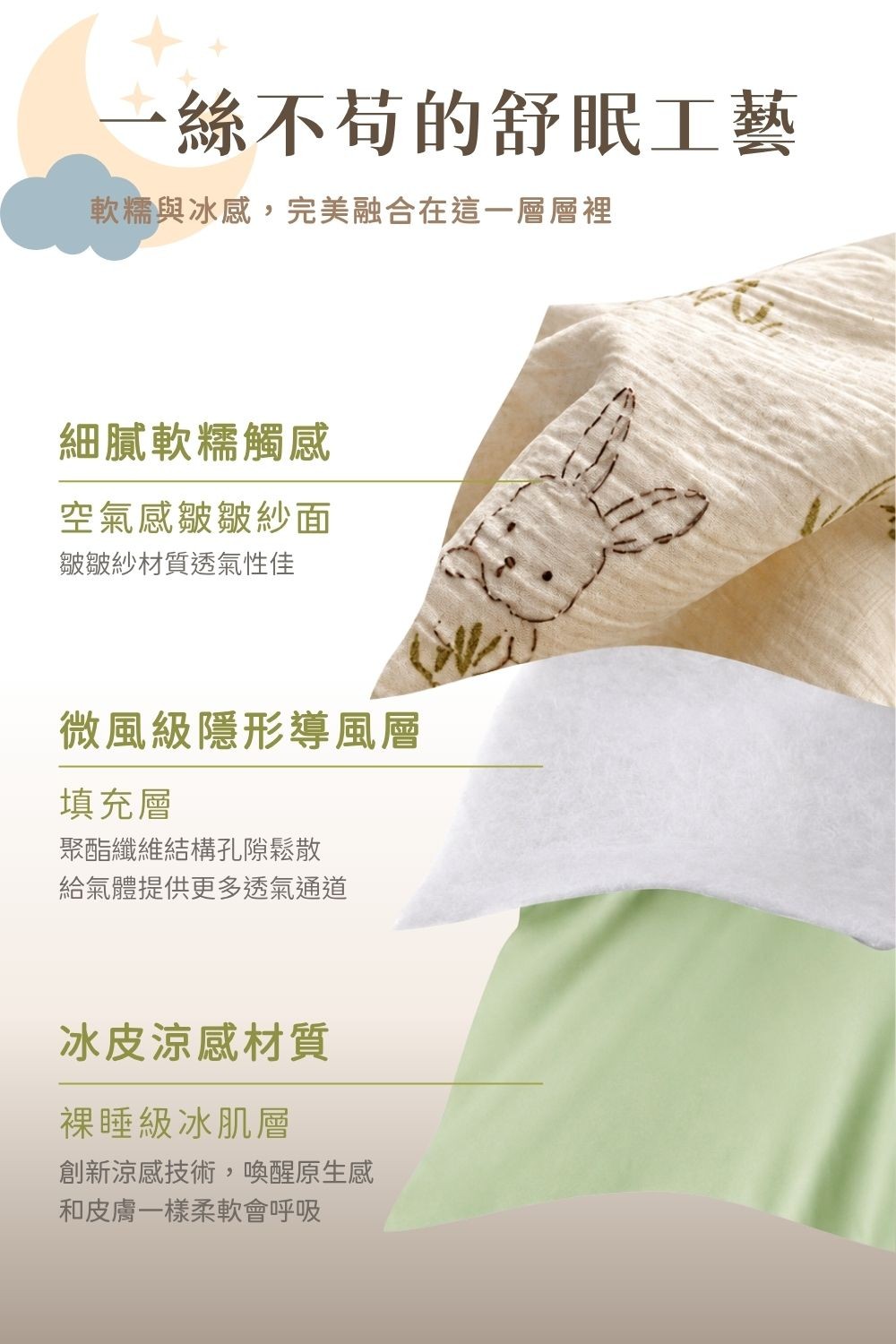 沁涼冰皮超彈涼感床包四件組