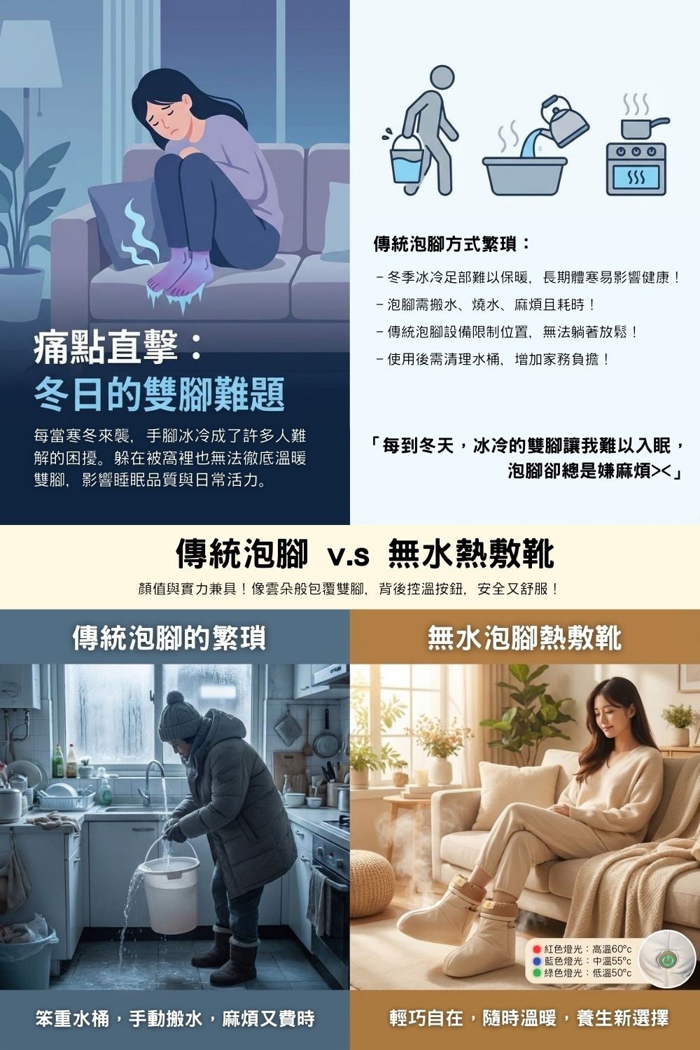 無水泡腳熱敷靴