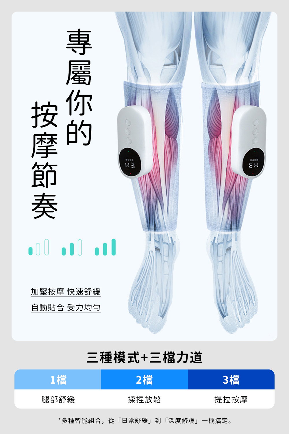 無線到處走｜智能小腿按摩器