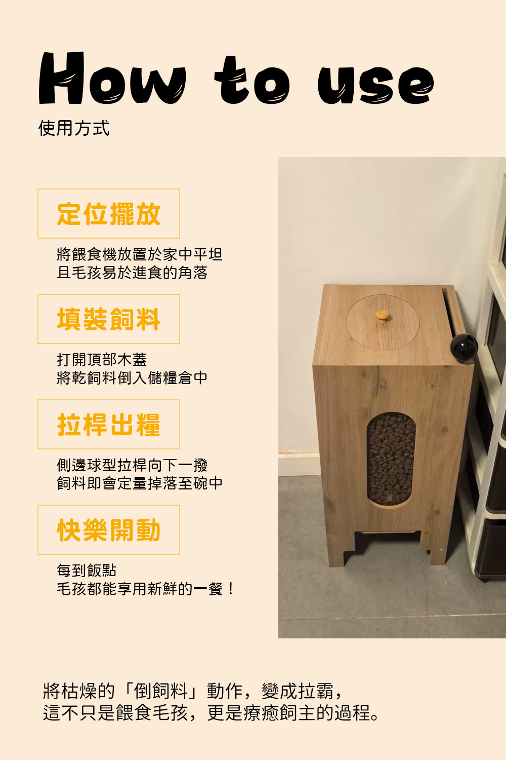 狗狗飼料餵食拉霸機