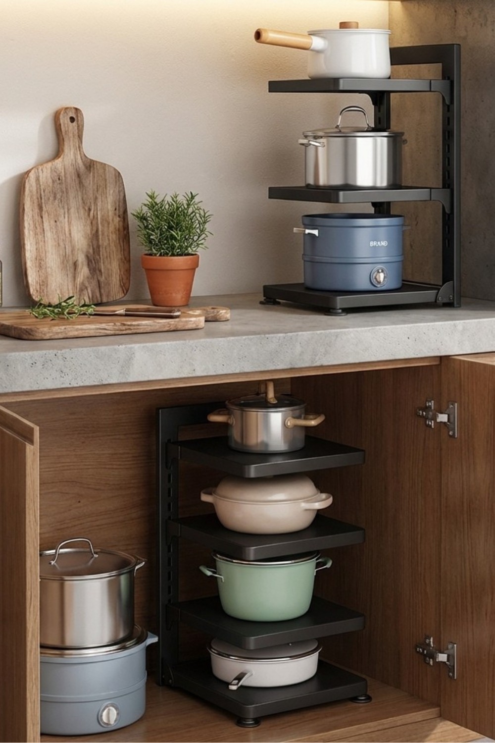 鍋具分層收納架