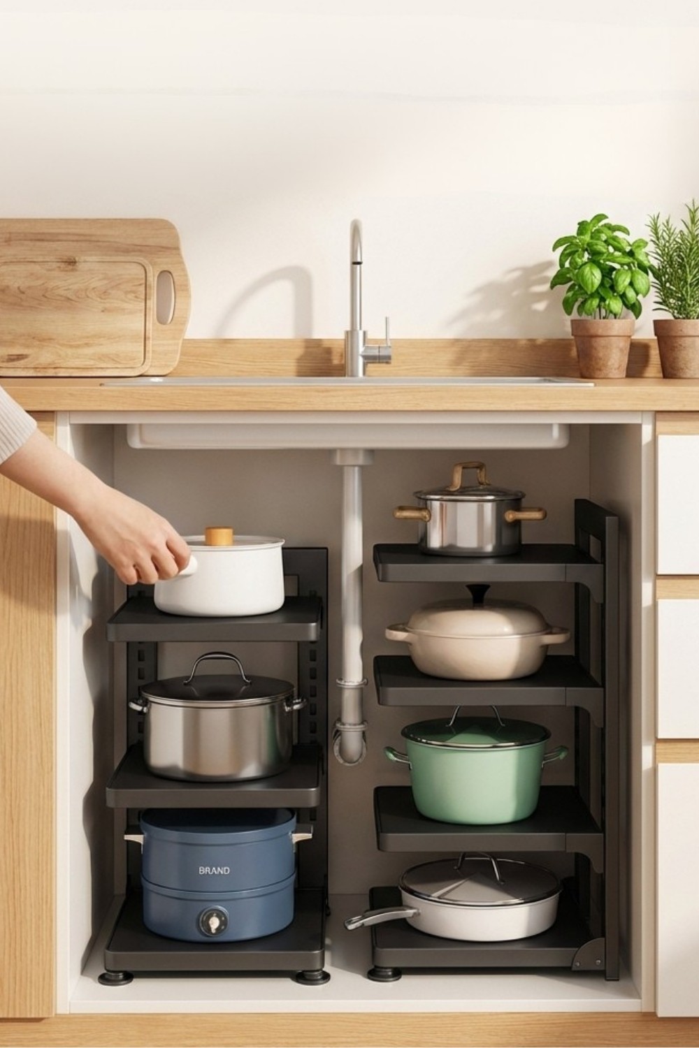 鍋具分層收納架