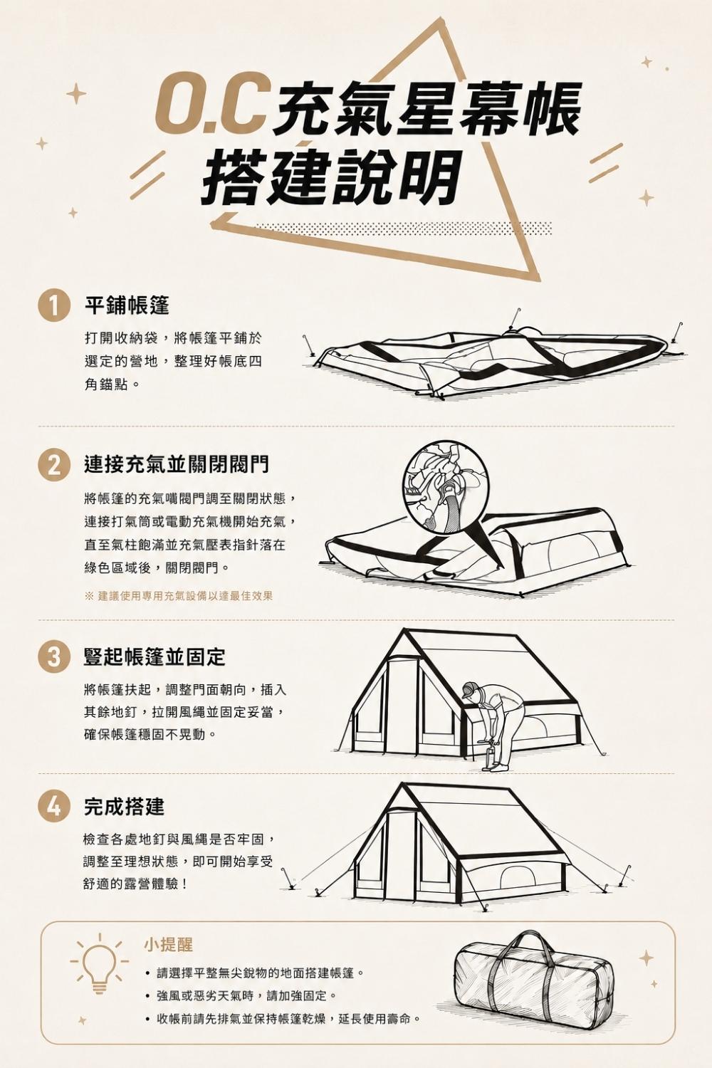 O.C充氣星幕帳