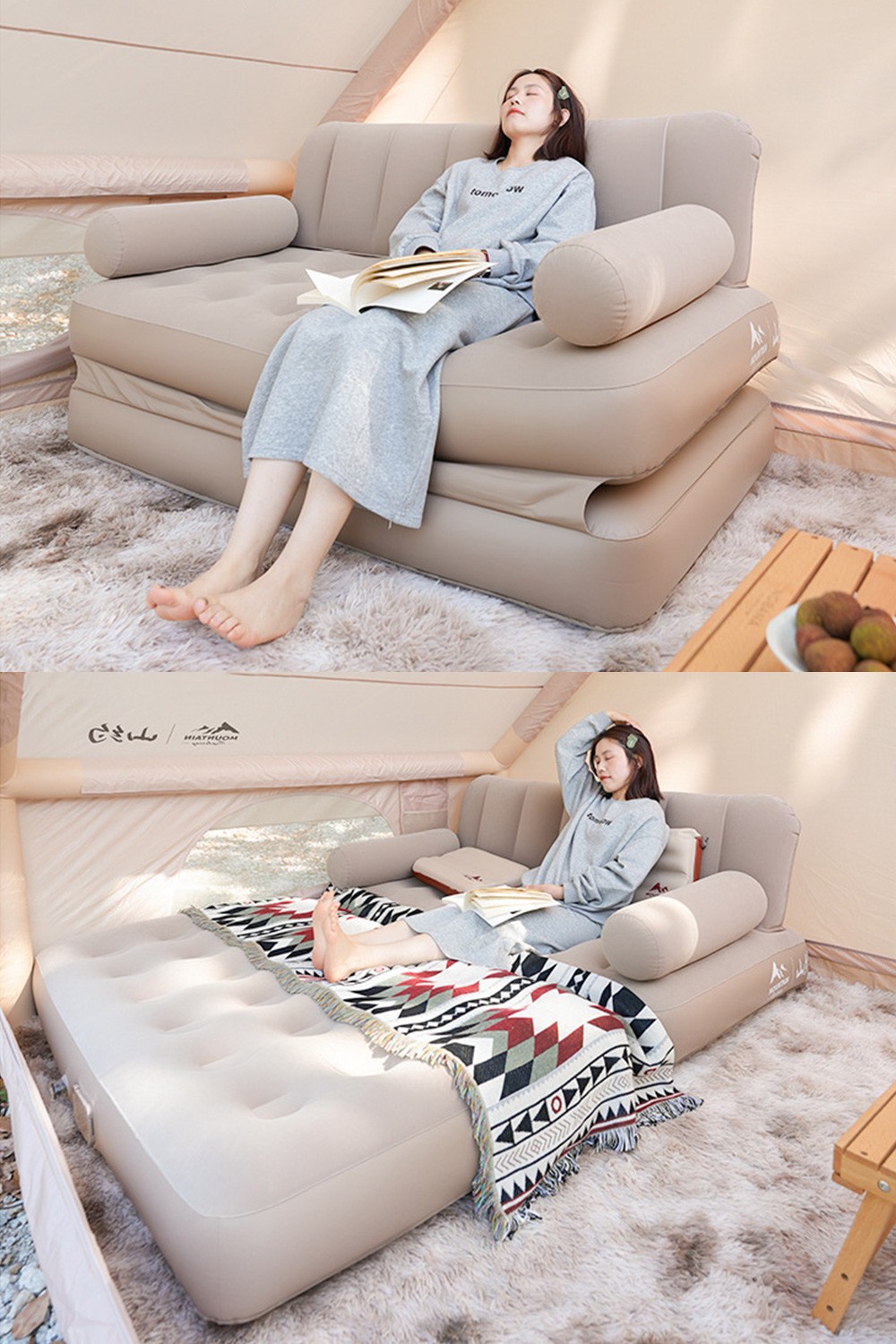 伸縮自如全智能充氣沙發床