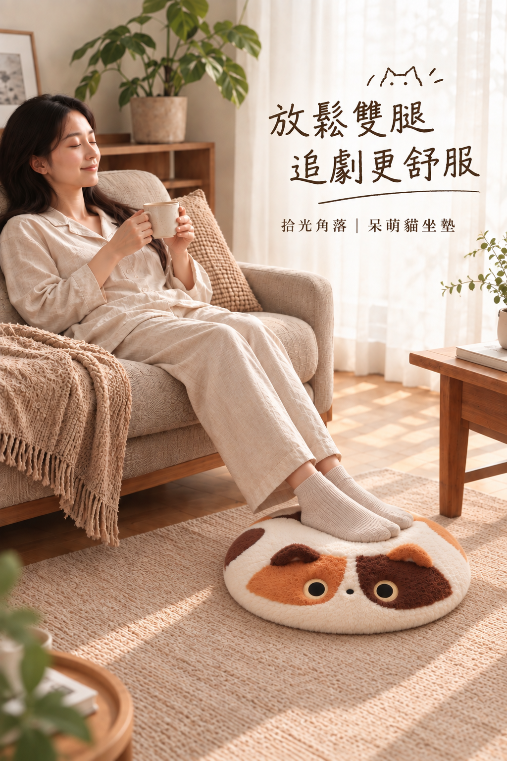 拾光角落｜呆萌貓坐墊