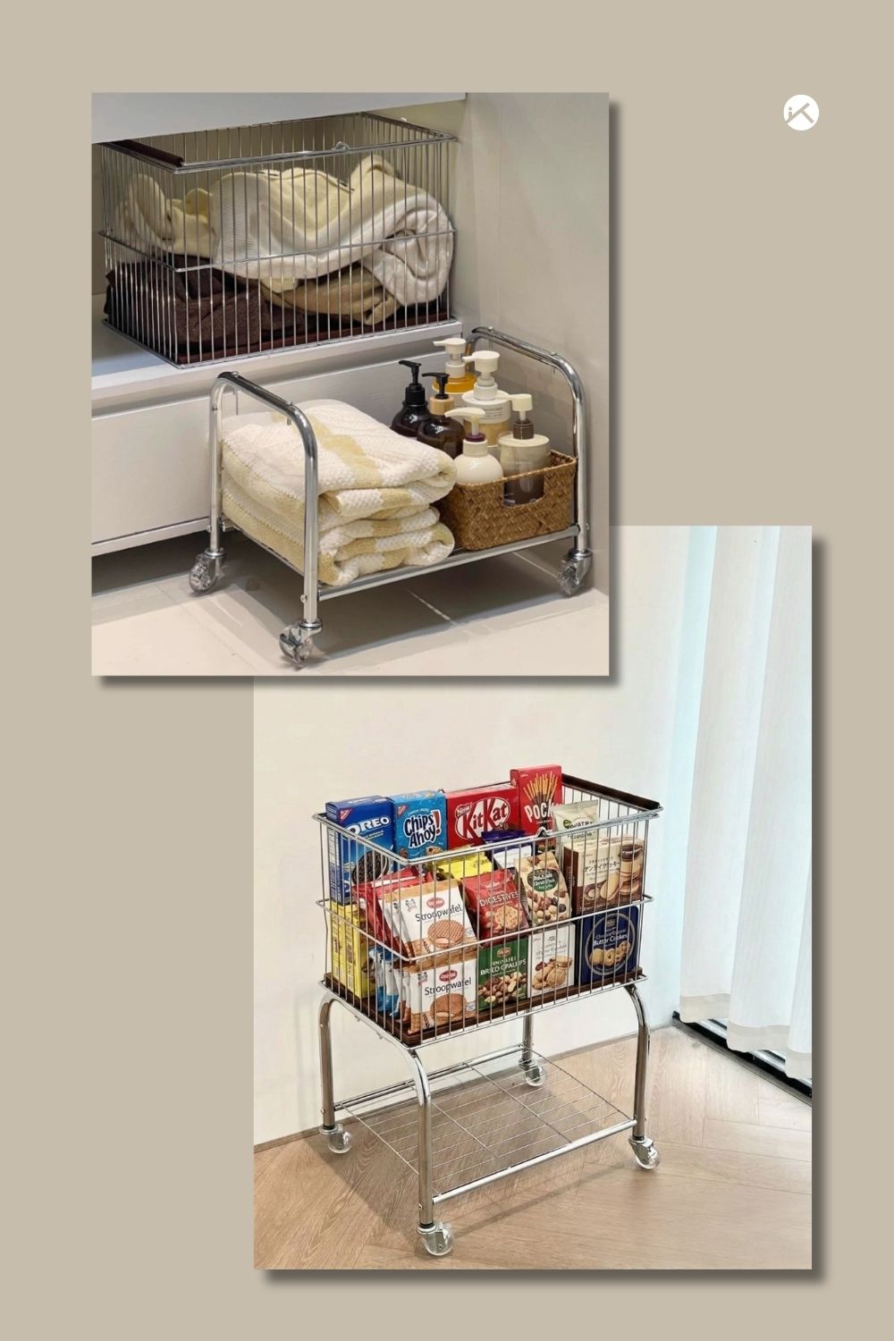 沐｜復古雙層移動推車