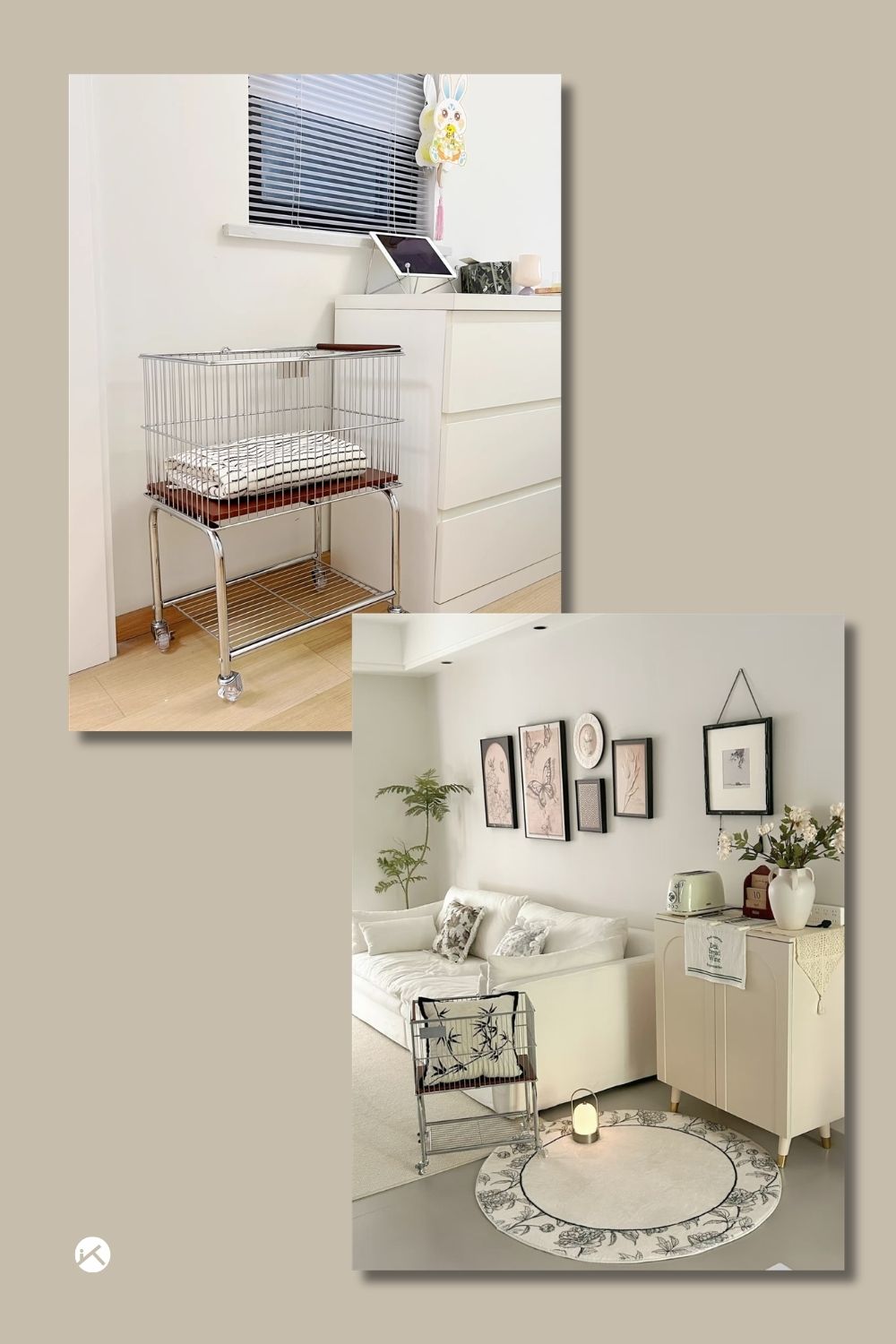 沐｜復古雙層移動推車