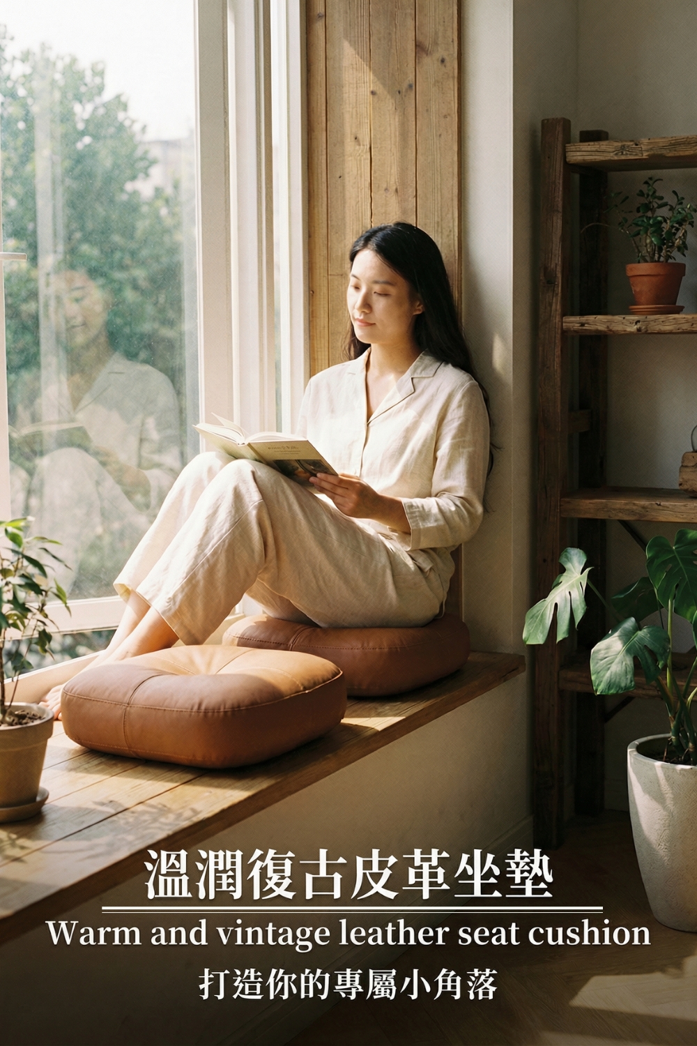 溫潤復古皮革坐墊
